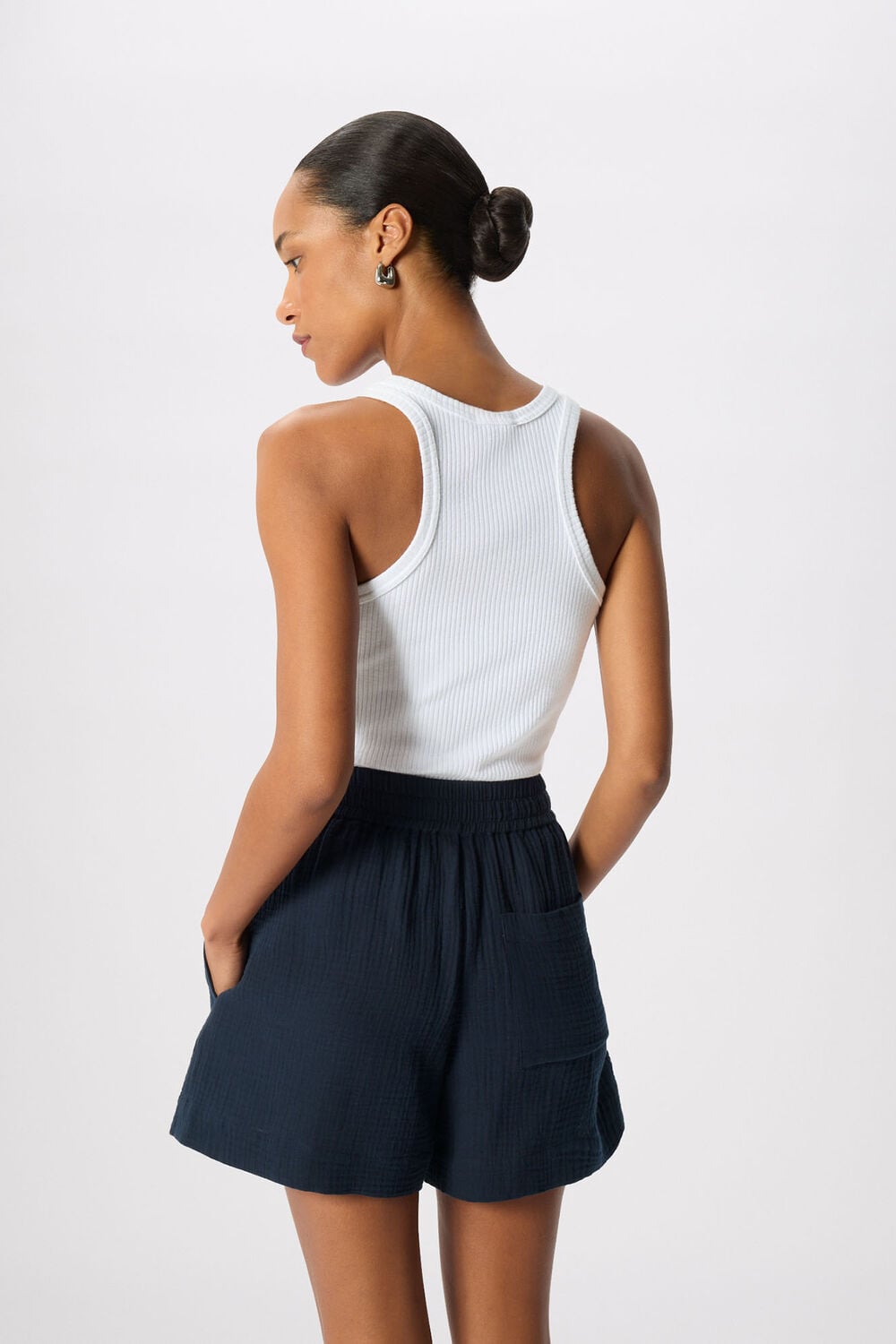 Pull On Cheesecloth Short