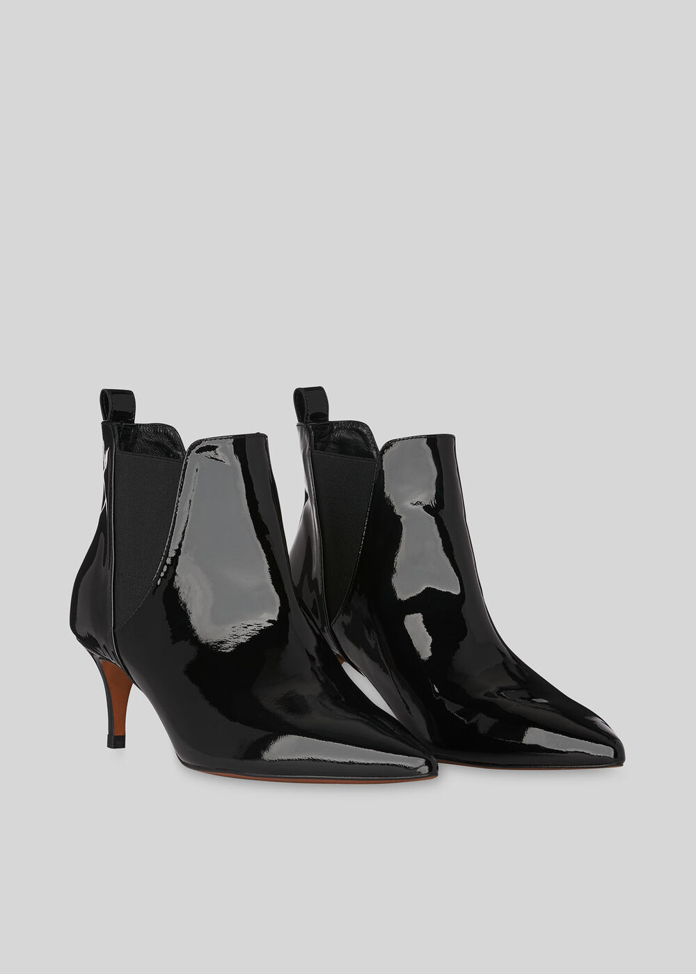 Orley Patent Kitten Heel Boot Black