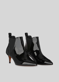 Orley Patent Kitten Heel Boot Black