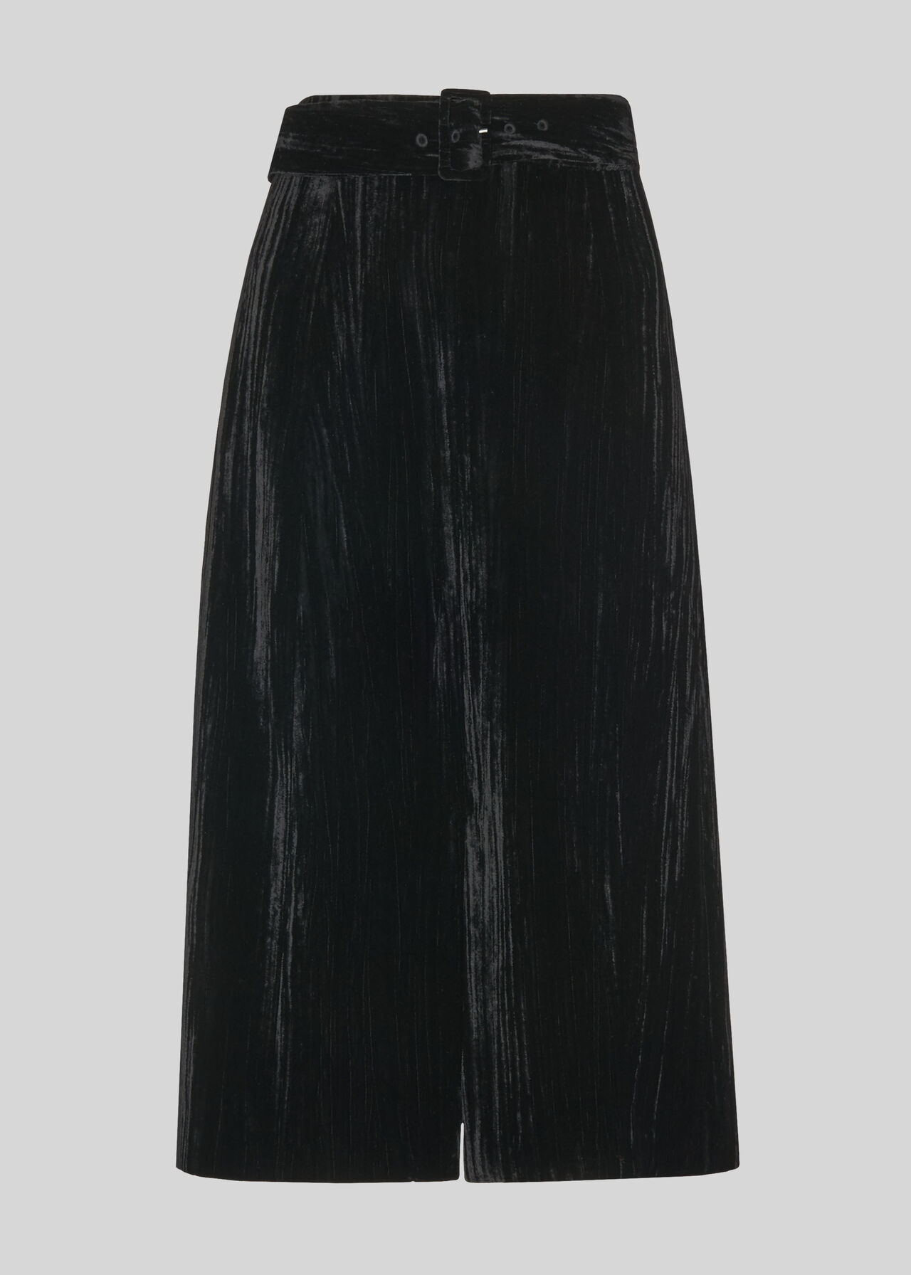 Crushed Velvet Buckle Skirt