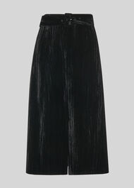 Crushed Velvet Buckle Skirt
