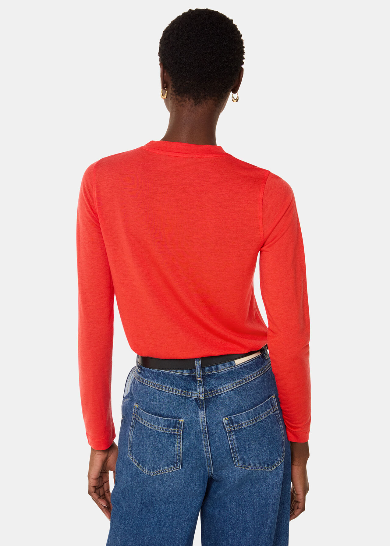 Wool Blend Crew Neck Top