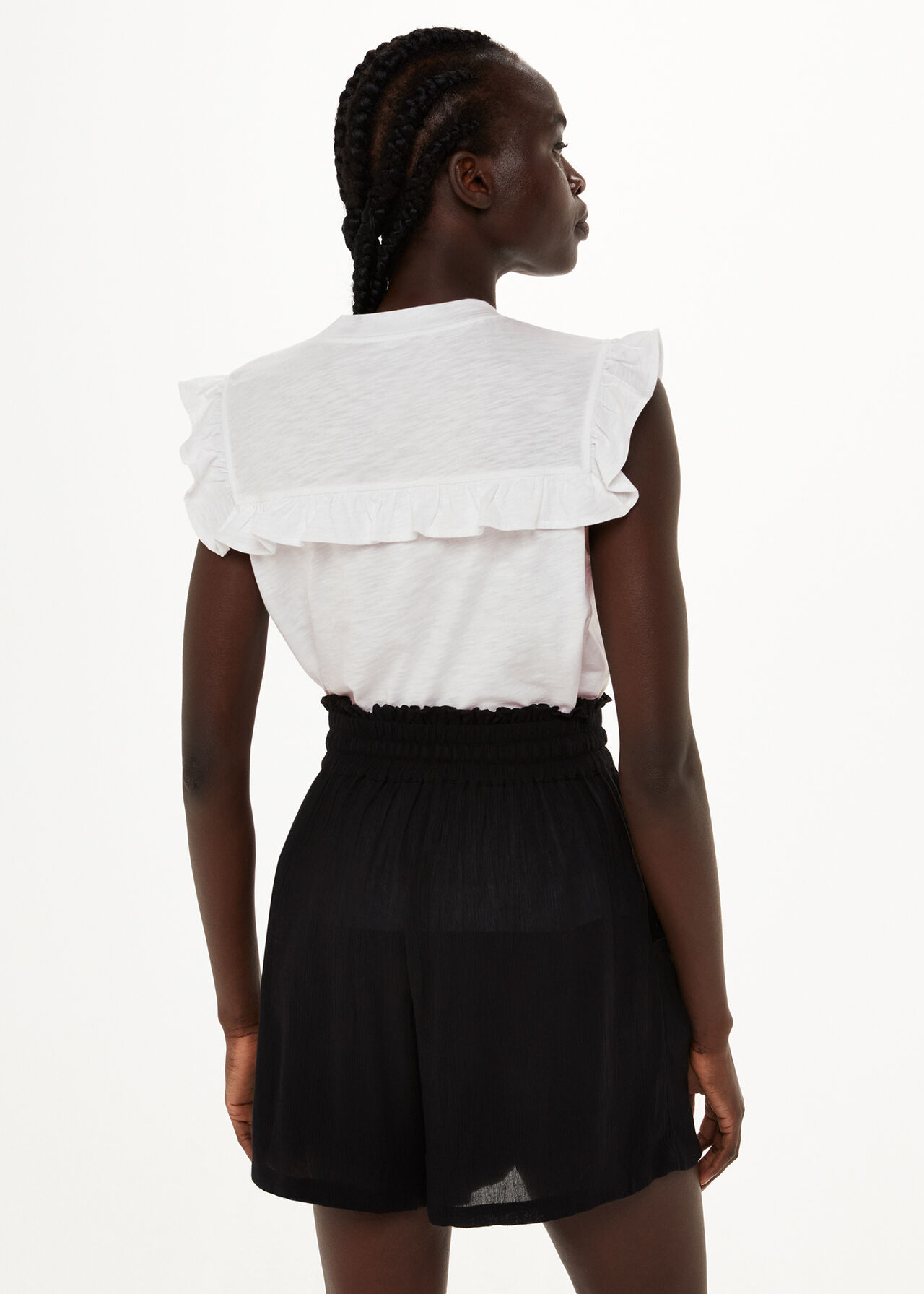 Cotton Yoke Frill Tank