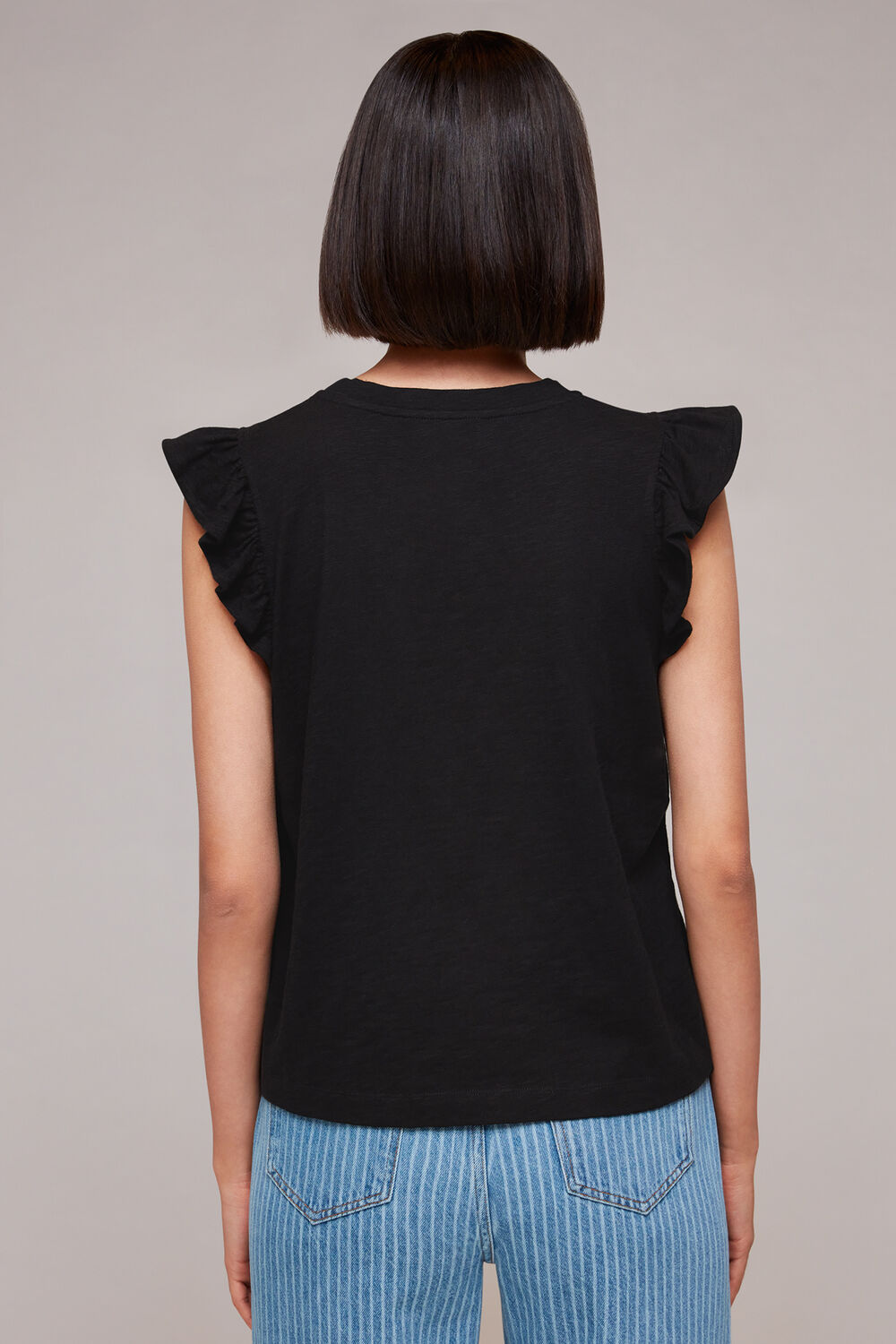 Frill Cap Sleeve T-Shirt