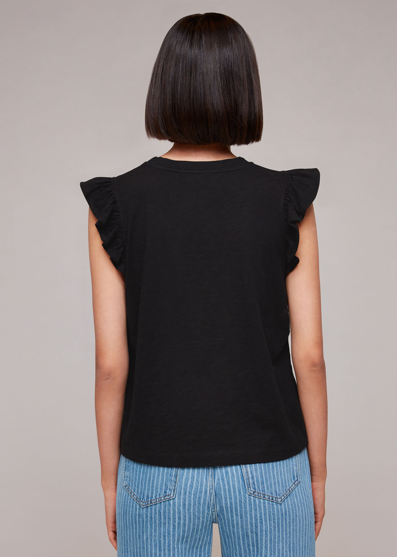 Frill Cap Sleeve T-Shirt