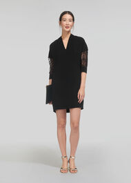 Paige Lace Sleeve Dress Black