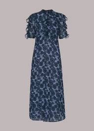 Winter Garden Print Midi Dress