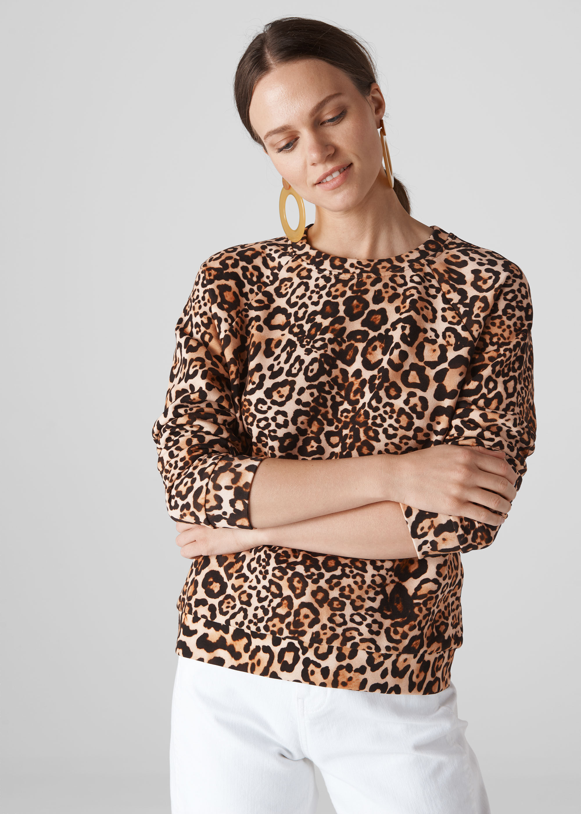 Animal print sweatshirt deals