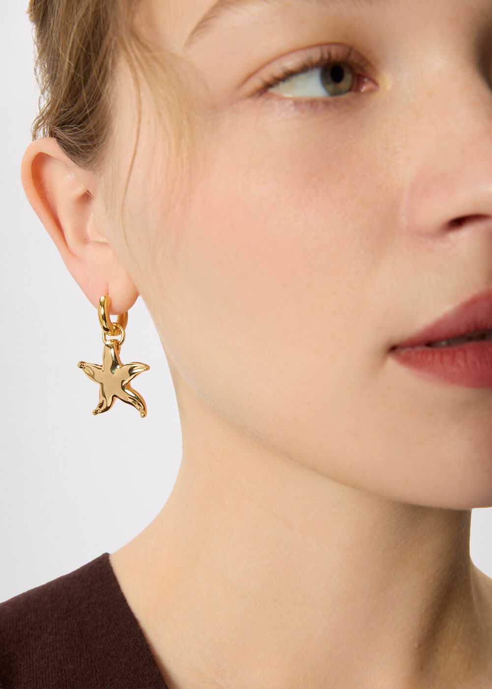 Starfish Hoop Earring