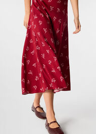 Floral Fit And Flare Skirt