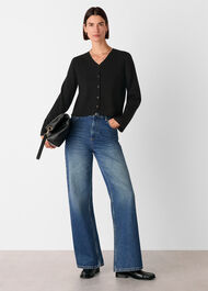 V Neck Button Front Cardigan