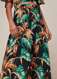 Tropical Floral Samira Skirt Green/Multi