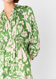 Floral Trapeze Shirt Dress