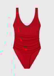 Textured Side Ruched Swimsuit