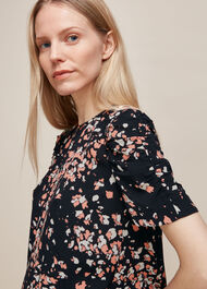 Mottled Animal Nelly Top Navy/Multi
