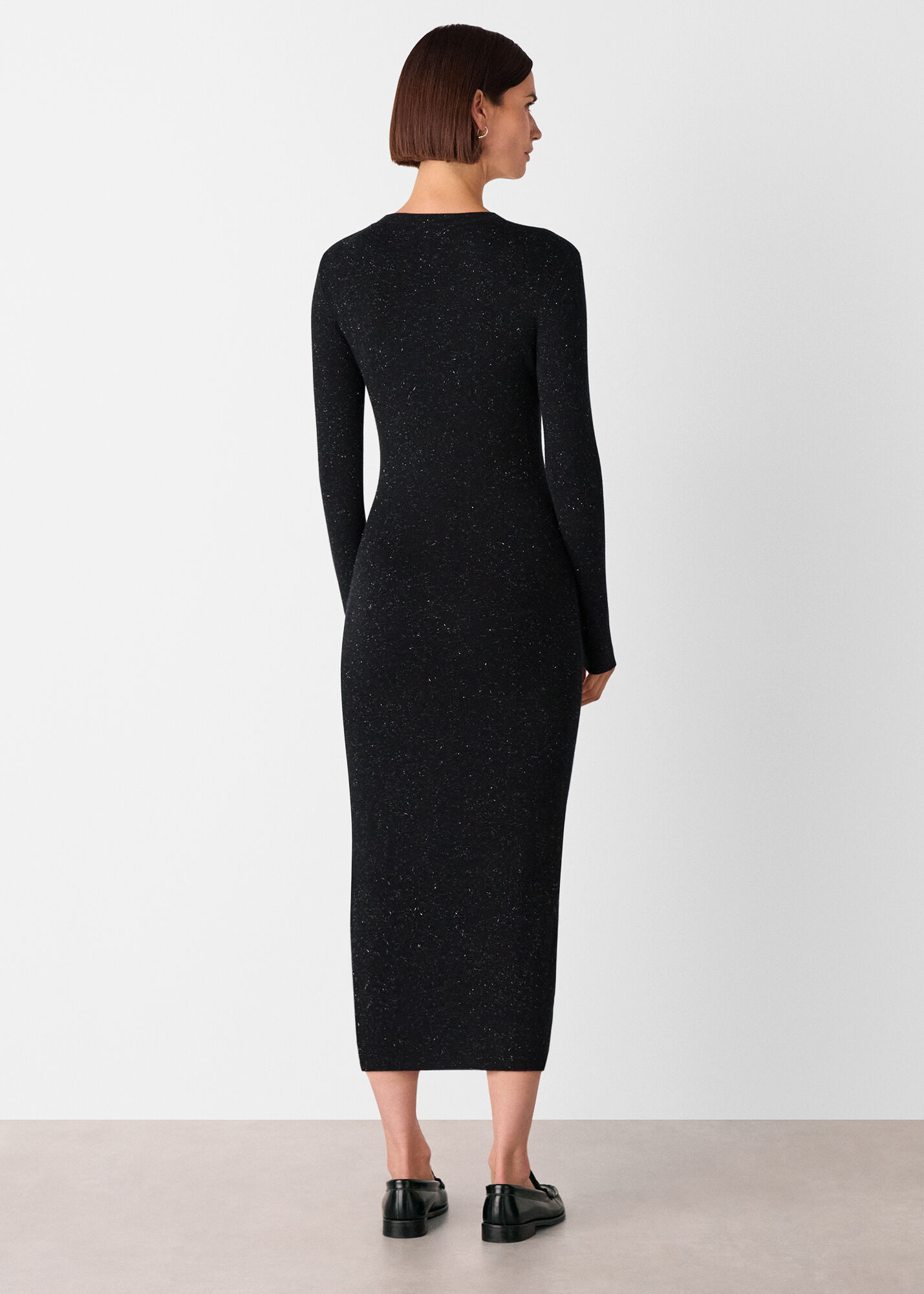 Black Annie Sparkle Knit Dress WHISTLES