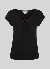 Tort Ring Linen Top Black