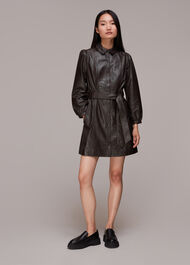 Phoebe Short Leather Dress