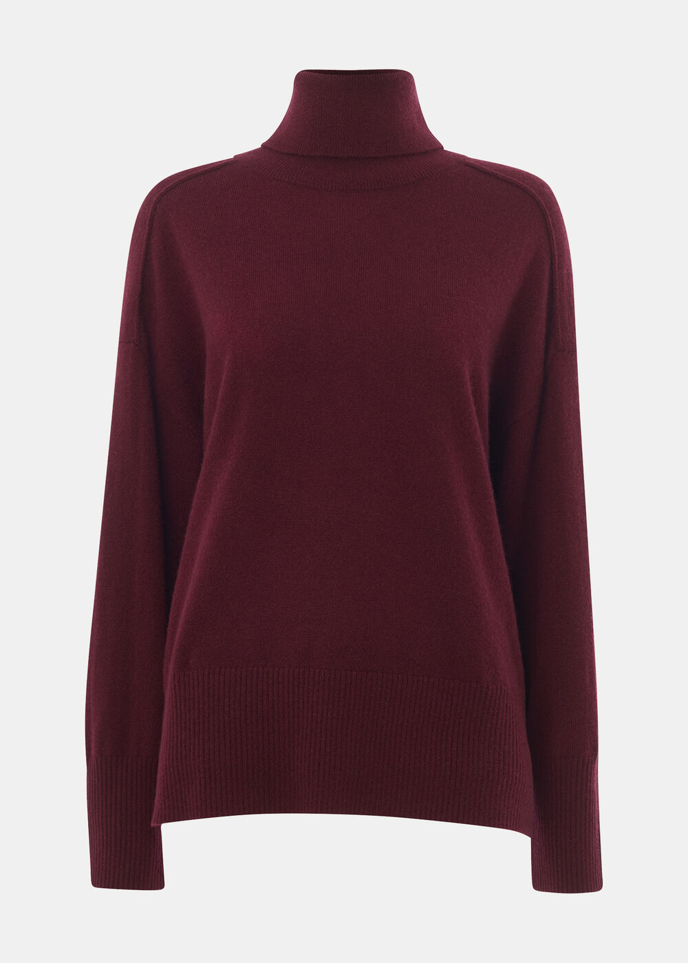 Cashmere Seam Roll Neck Knit