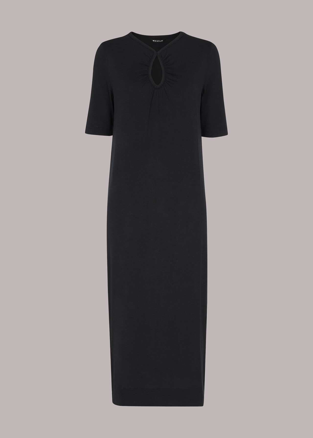 Keyhole Jersey Midi Dress