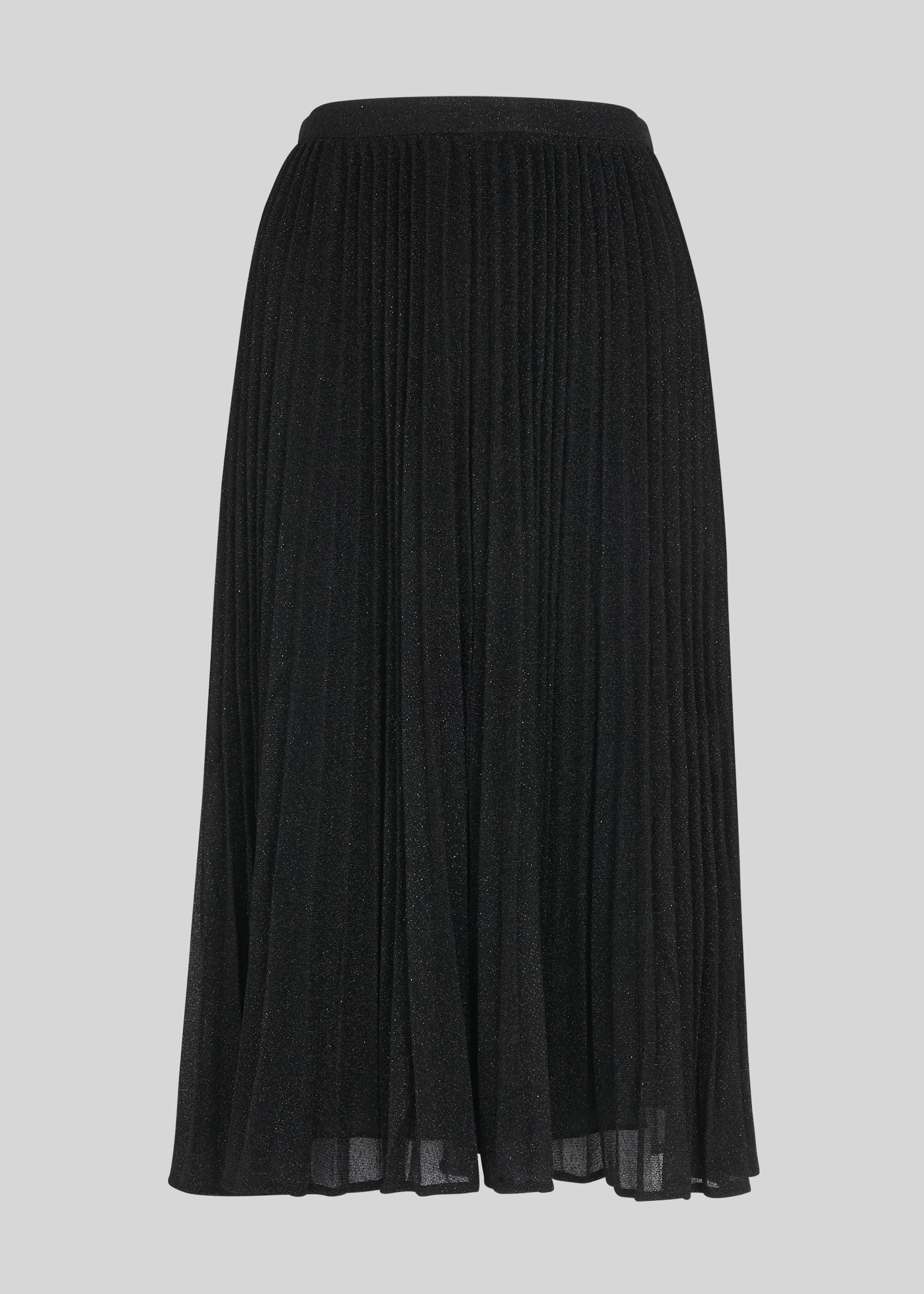 Black Sparkle Pleated Skirt
