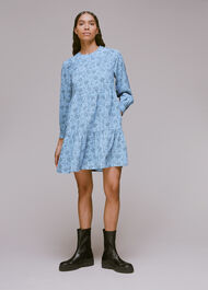 Monument Print Trapeze Dress