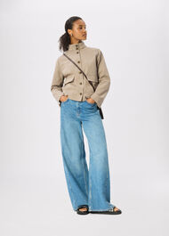 Funnel Neck Cotton Jacket