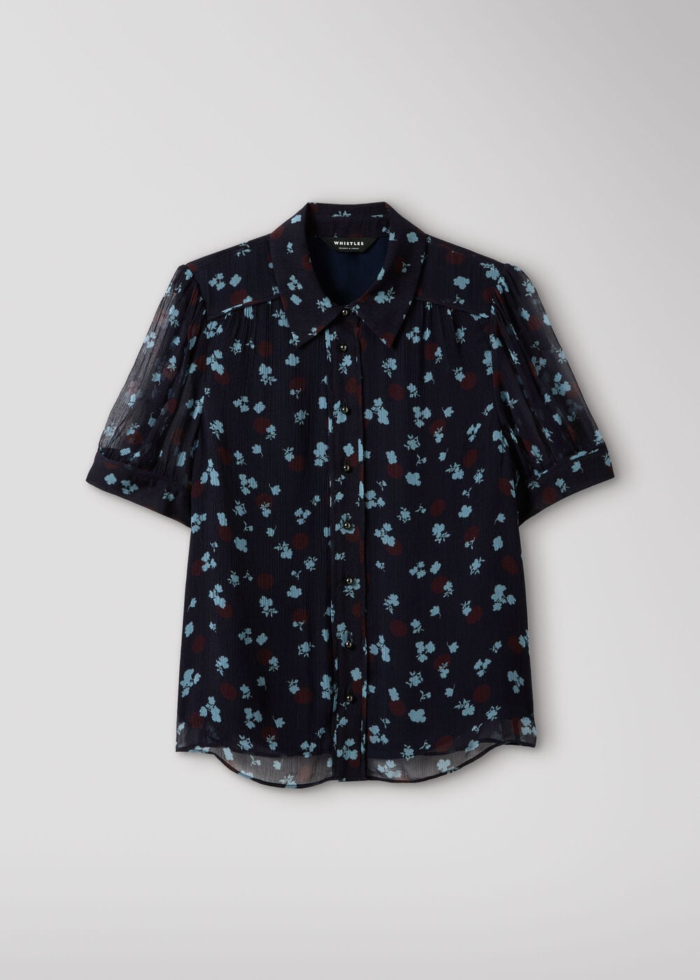 Floral Viscose Pintuck Top