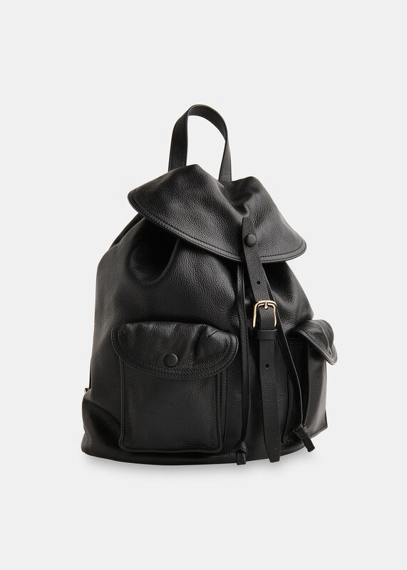 Black Sierra Pocket Detail Backpack