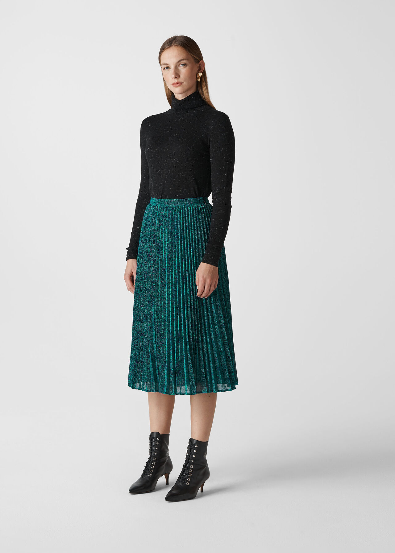 Sparkle Pleated Skirt