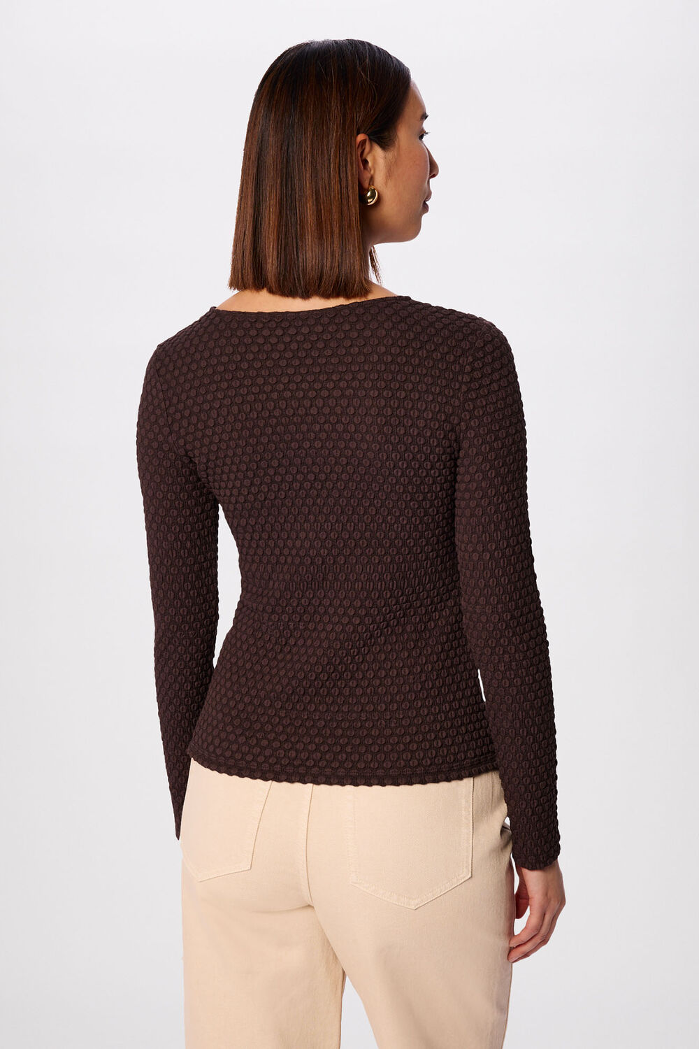 Textured Circle Jersey Top
