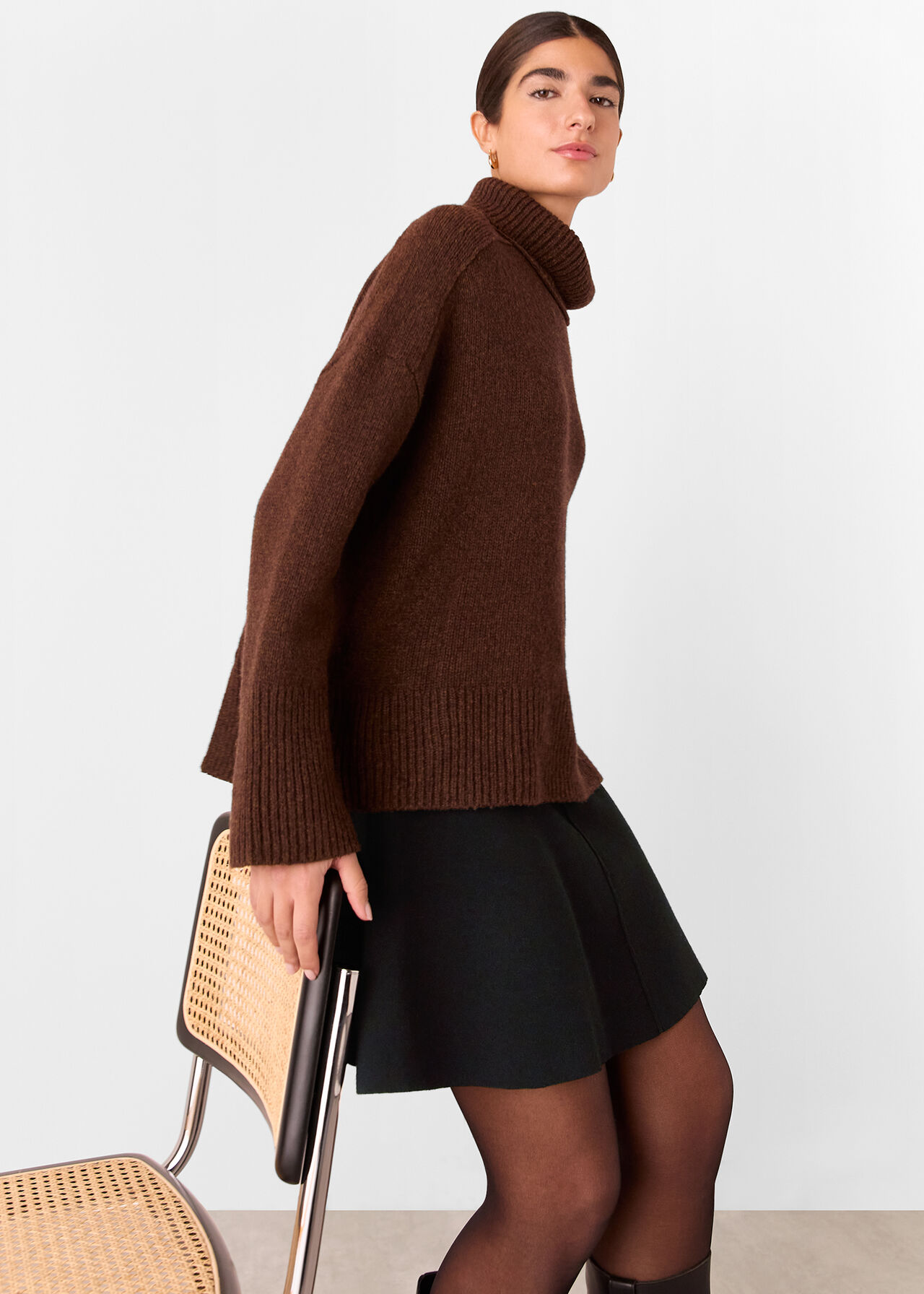 Whistles Flippy knitted Mini Skirt Whistles Flippy knitted Mini Skirt