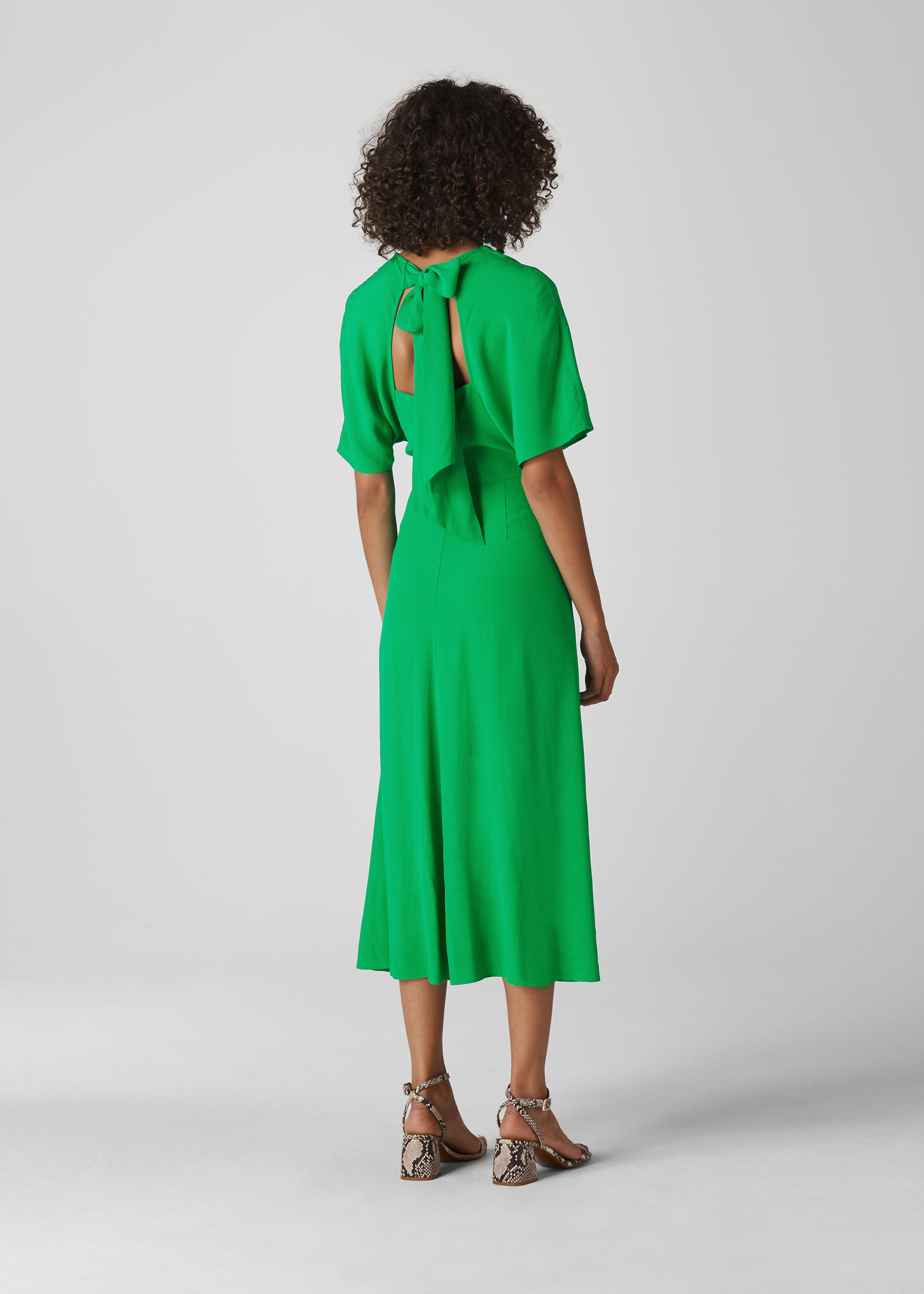 whistles green dress