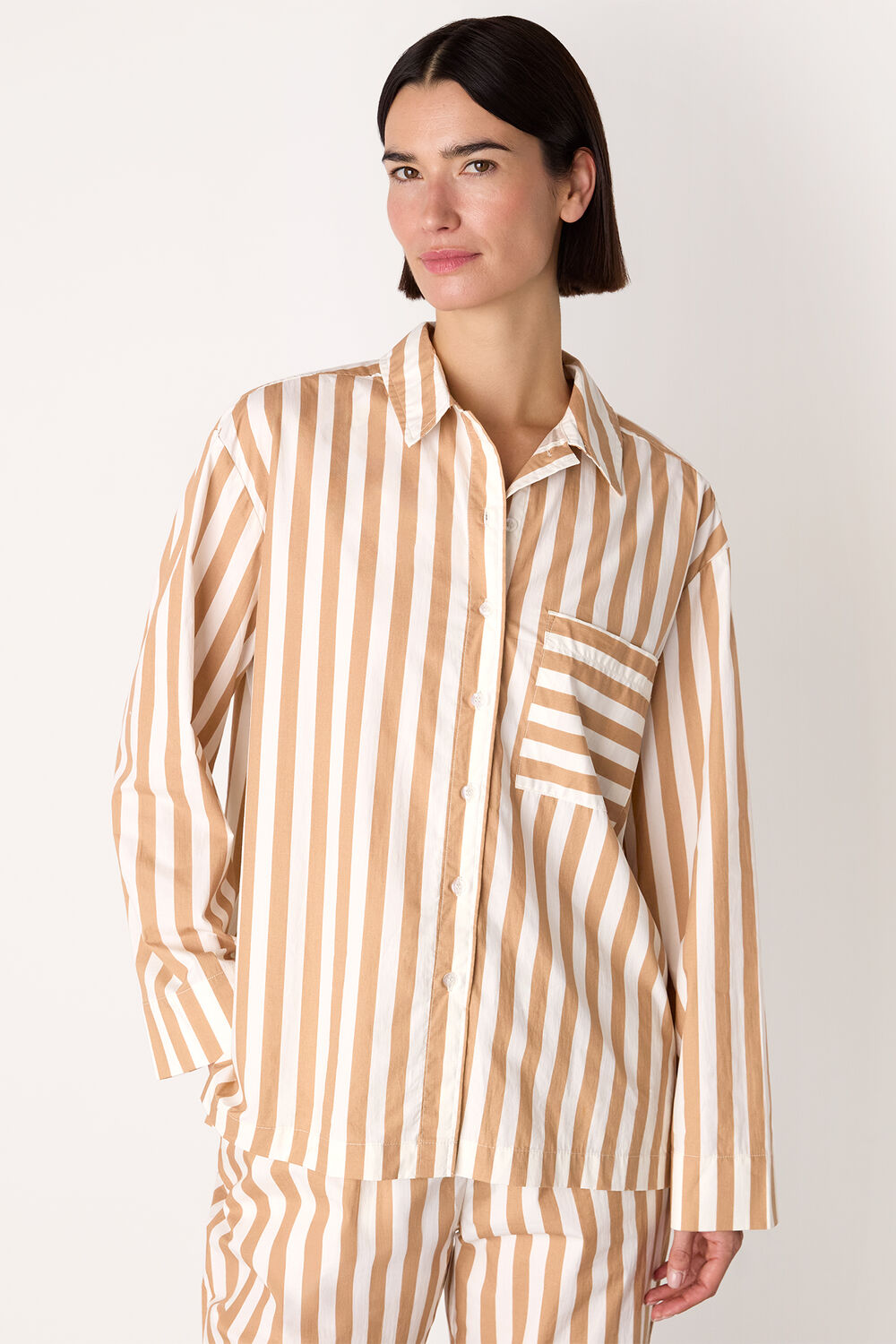 Cotton Stripe Pyjama Shirt