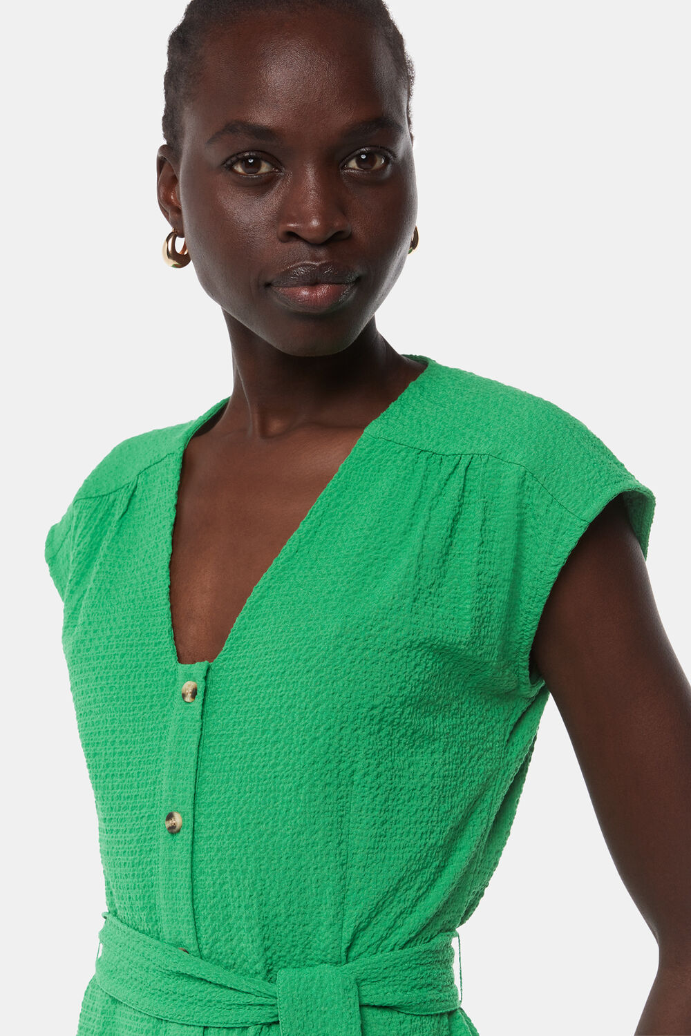 Green Misty Midi Dress