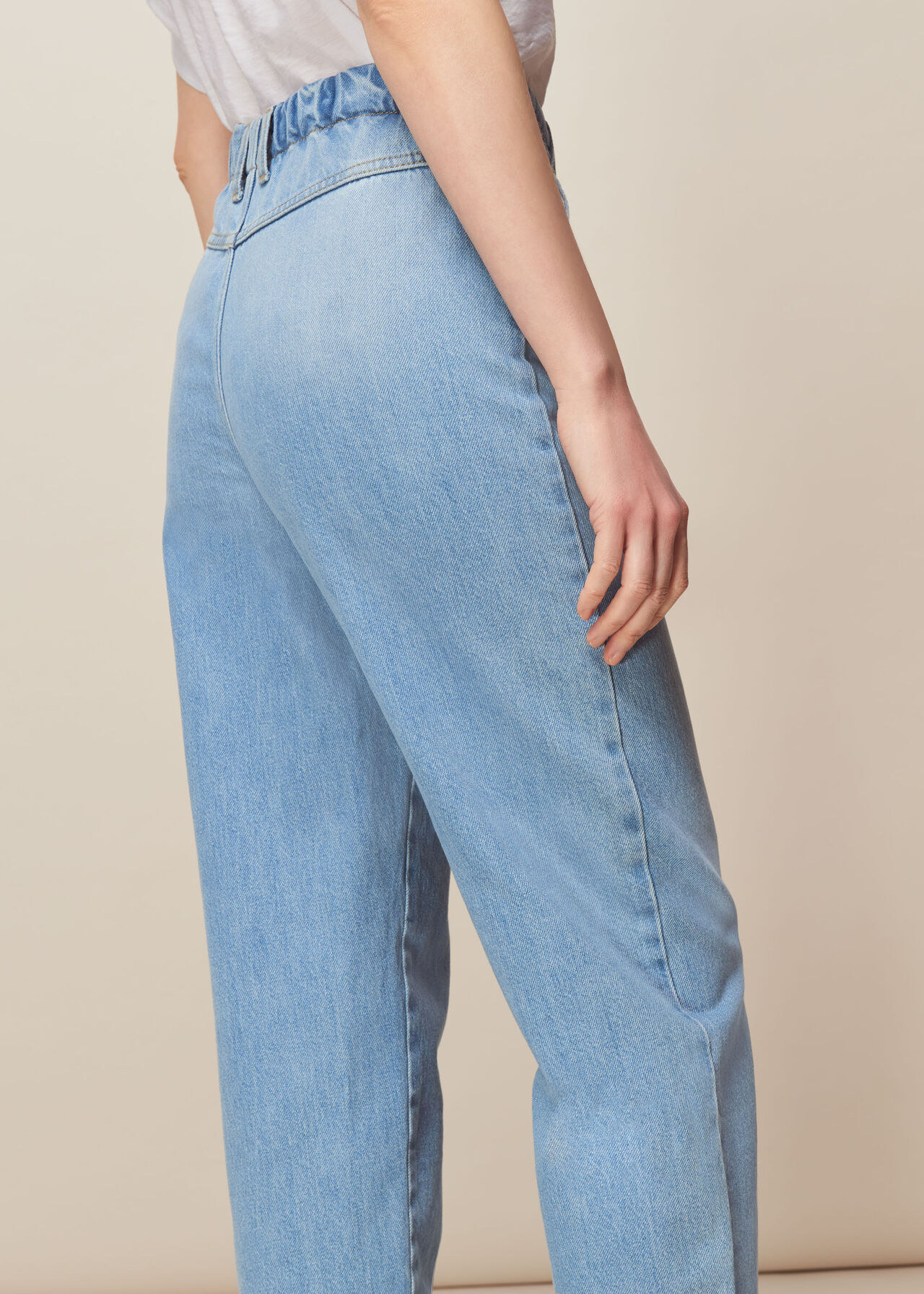 Stretch Elastic Waist Jean