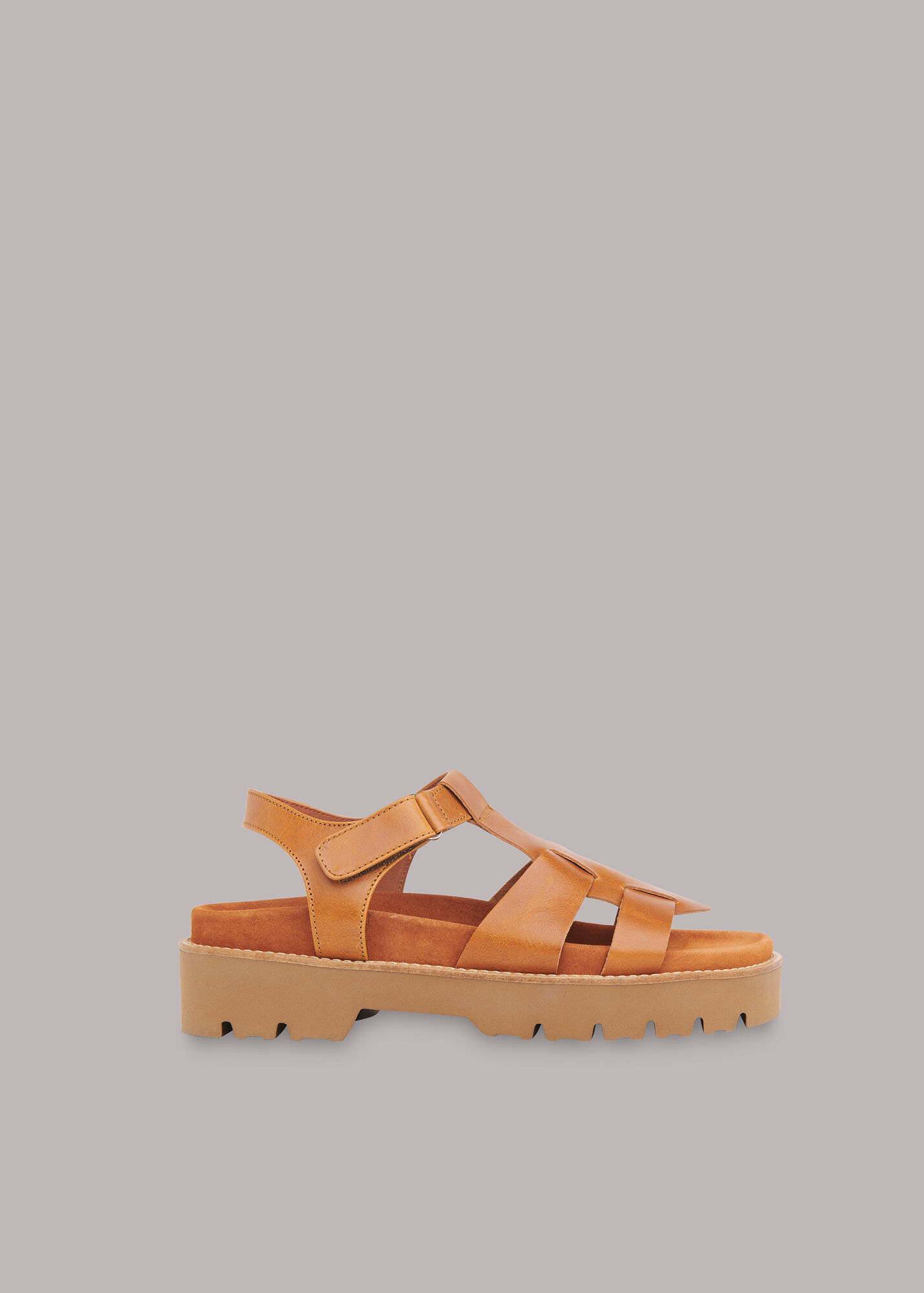 Tan Khari Caged Sandal WHISTLES