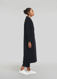 Stripe Double Breasted Coat