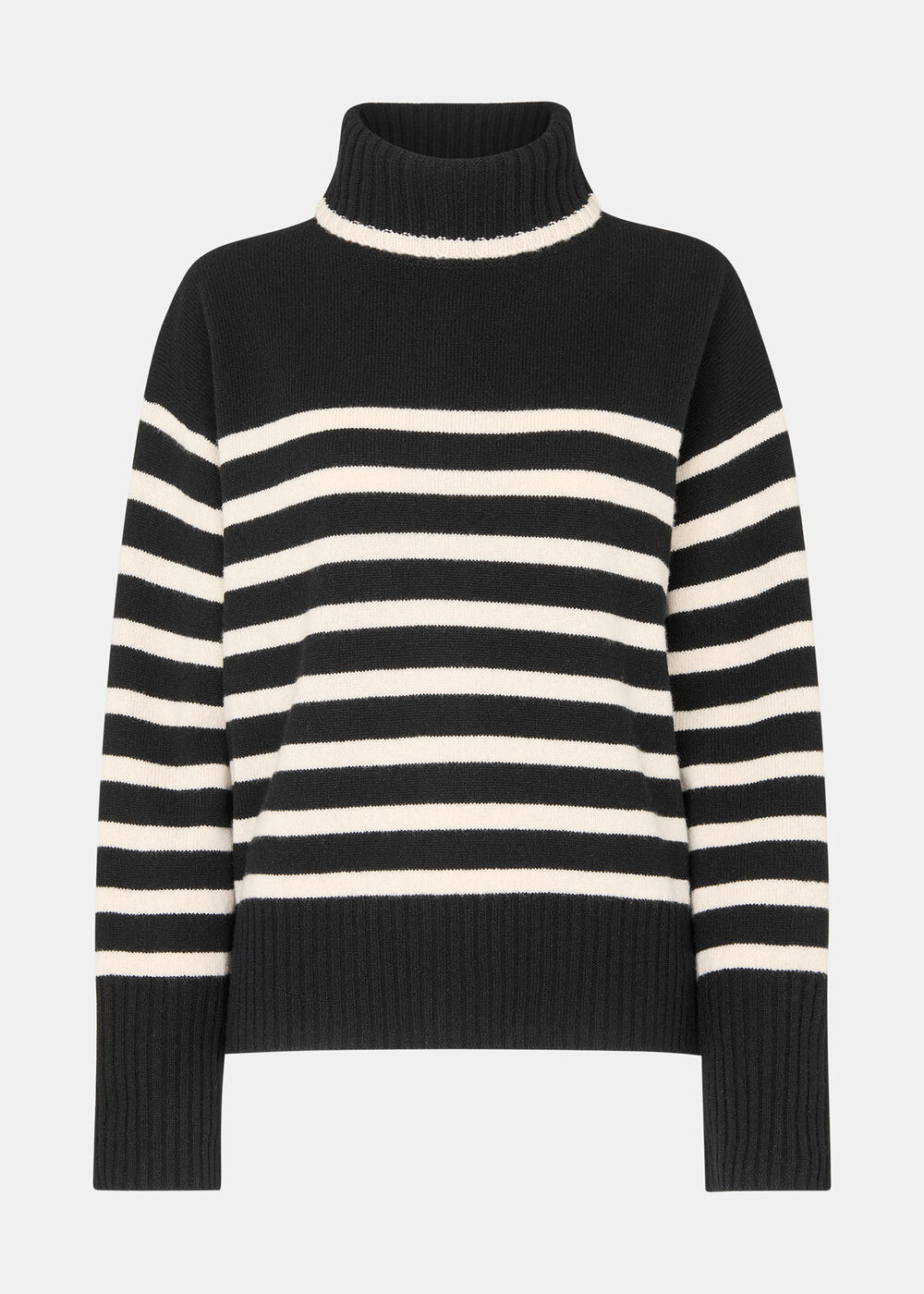 Stripe Wool Roll Neck