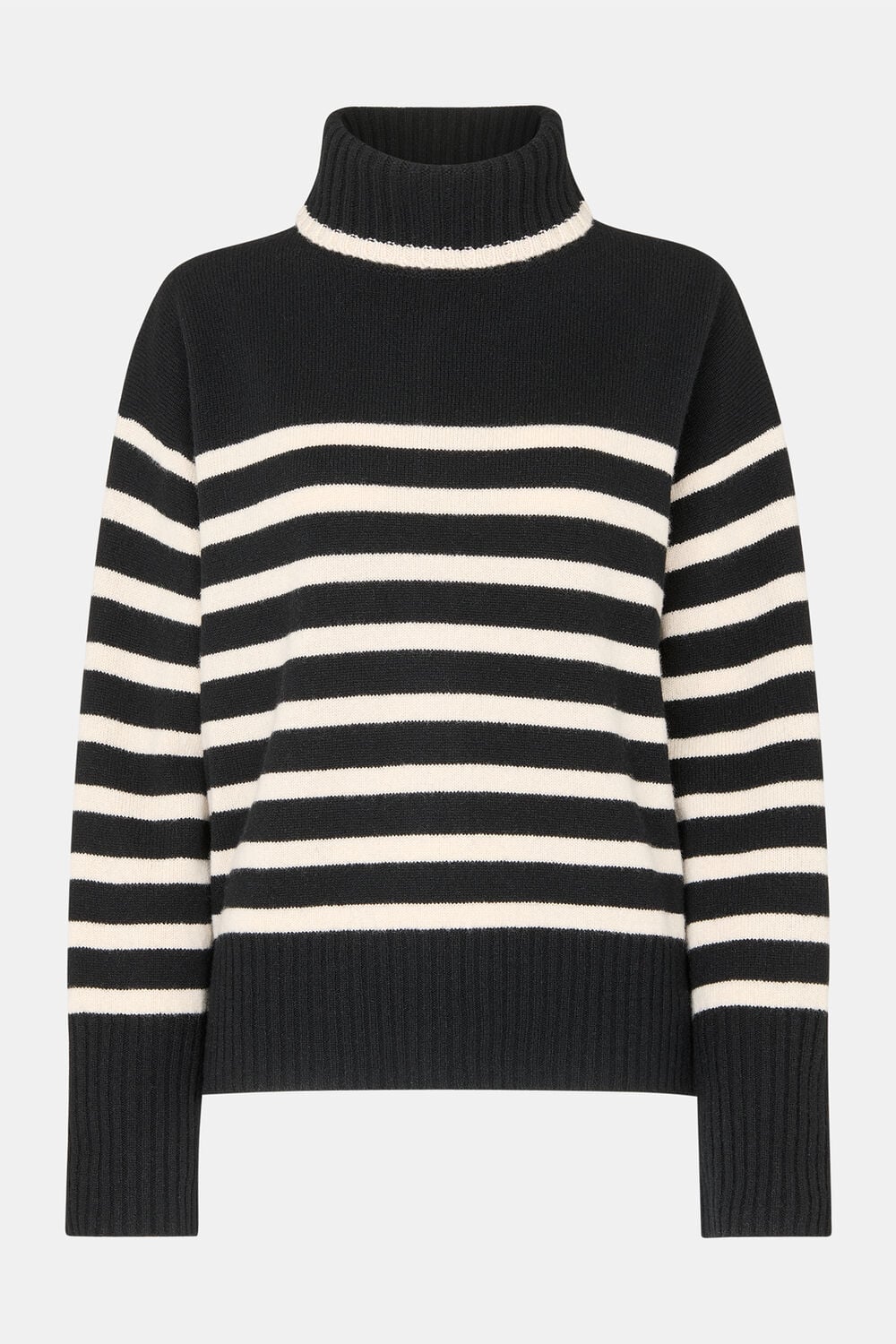 Stripe Wool Roll Neck