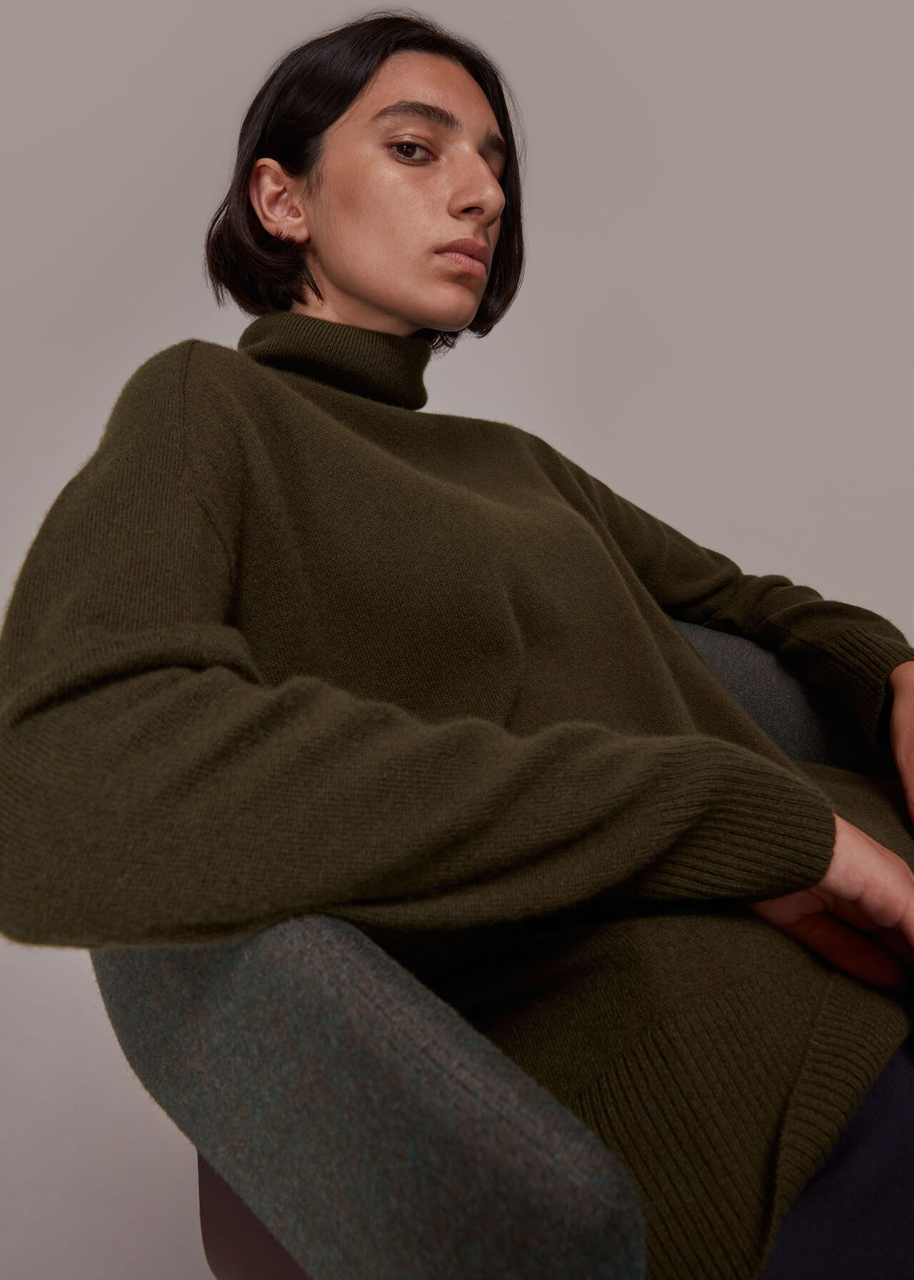 Cashmere Roll Neck Jumper