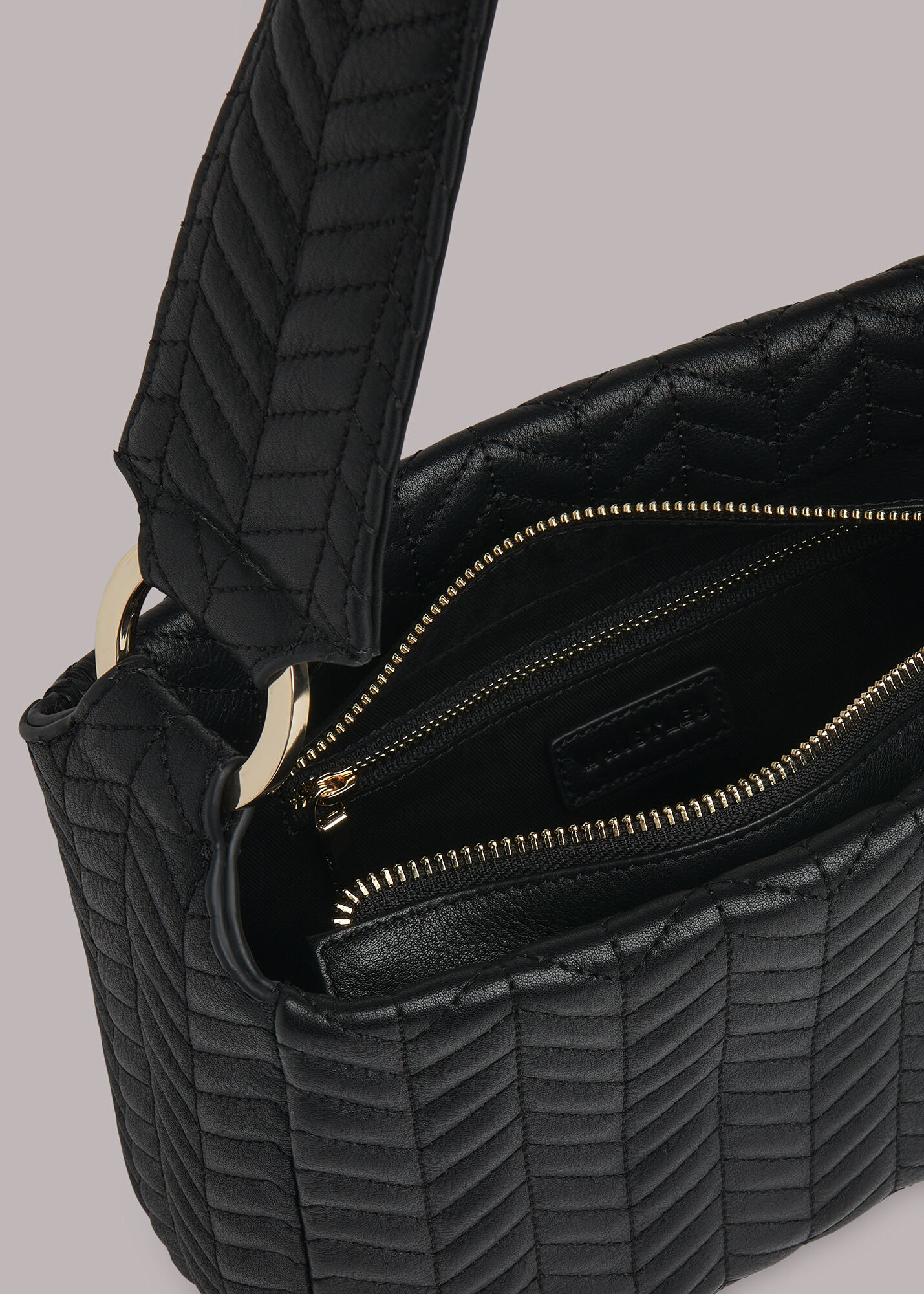 Black Emine Quilted Shoulder Bag WHISTLES