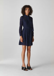 Oliviana Lace Mini Dress Navy