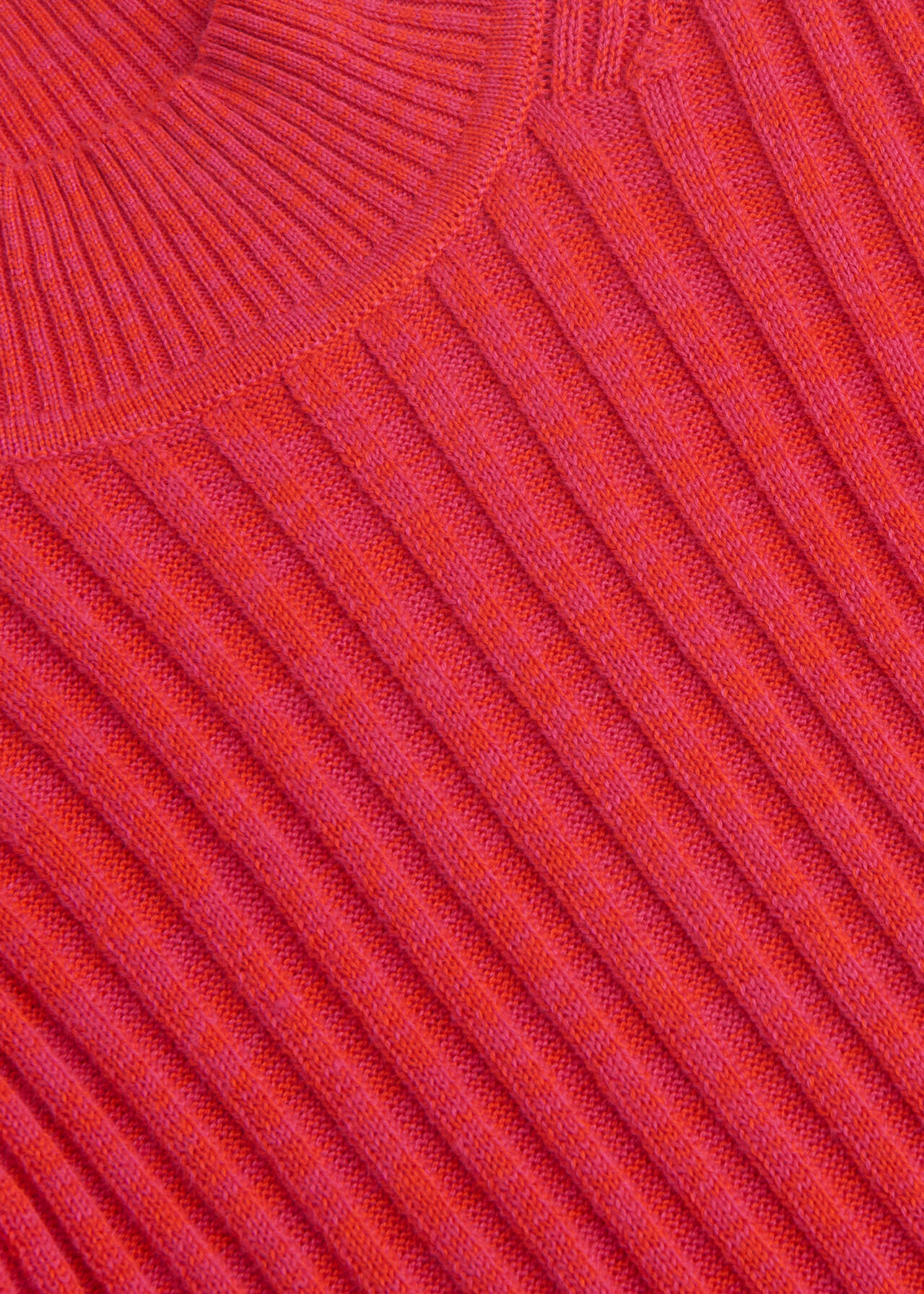 Rib Knit Marl High Neck