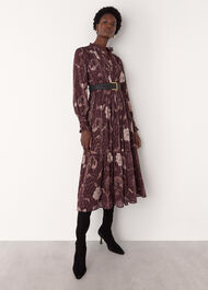 Floral Dobby Midi Dress