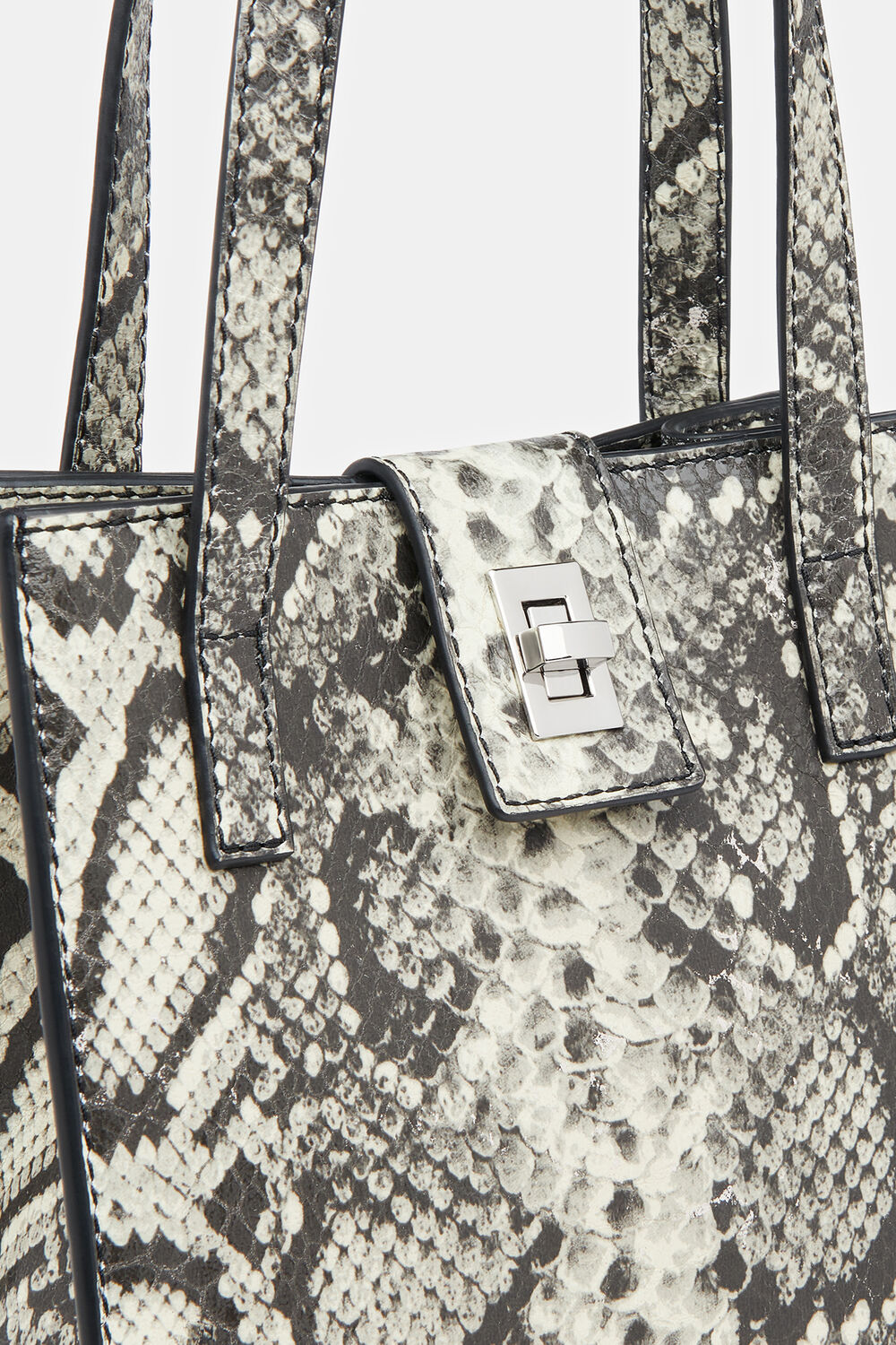 Eben Snake Mini Turn Lock Tote