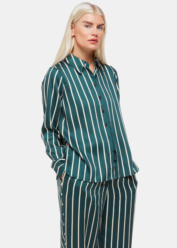 Green Petite Alex Stripe Shirt