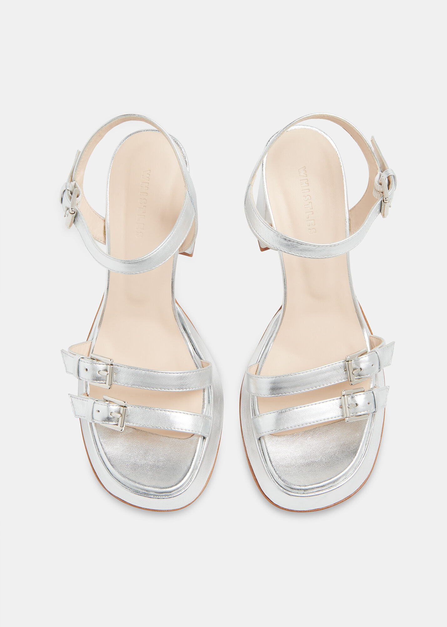 Silver Limited Addie Heeled Sandal WHISTLES Whistles UK