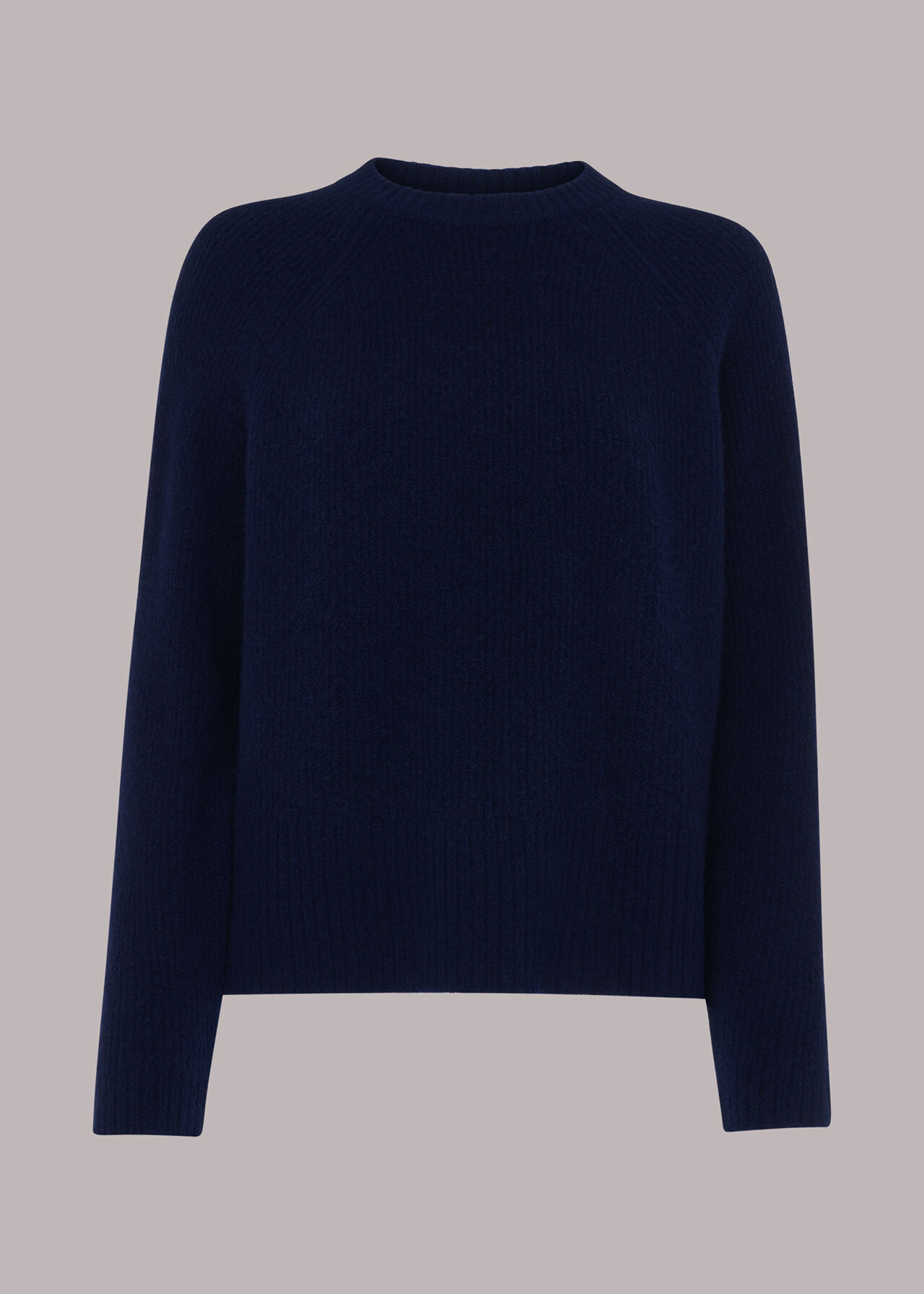 Navy Frankie Ribbed Jumper | WHISTLES