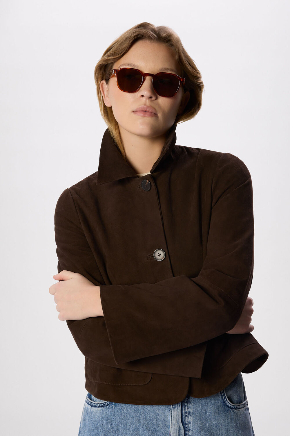 Brown Soft Square Sunglasses